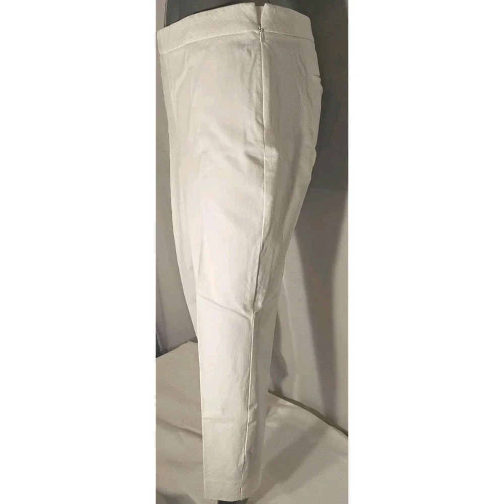 Talbots Women's Chatam Ankle Pants  With  Side Zipper Flat Front Size 14 Petite